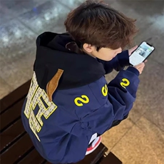 男美式街头刺绣字母立领飞行加厚夹棉外套AJ17-P72，女装短外套，星座208-5