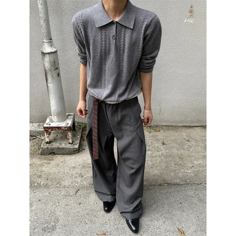 麦穗提花POLO衫洗水针织长袖ZC0137-特批55,男装Polo衫,星座313A(原308A-2)
