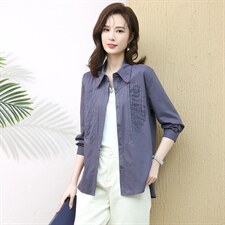 白色衬衫女装设计感小众上衣2025年春秋季长袖宽松高级感内搭衬衣，女装衬衫，小林双子