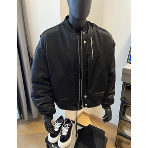 复古棒球服棉衣男冬季短款棉服工装飞行服夹克XZ514-2-MY005-P118图片