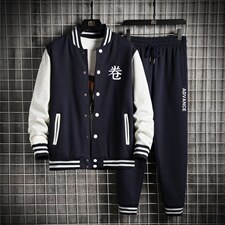 2025秋季新款潮流棒球服青年学生卫衣套装XZ102A-4-8689-P95，男装休闲套装，星座211-2