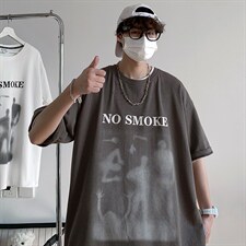 22年纯棉高品质新款重磅港风潮牌短袖宽松落肩T恤MT3516-P45，男装T恤，星座717