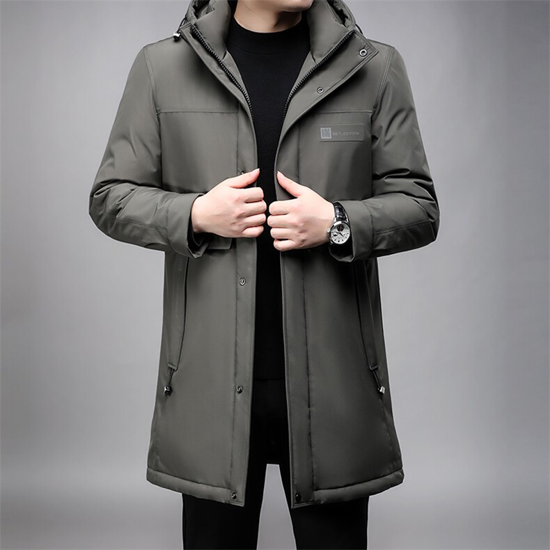 B8822 鹅绒高端精品中长款男士羽绒服主推保暖舒适轻奢大货主推图片