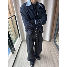 网图春款老钱风cleanfit双褶五连扣条纹牛仔裤CK837/特P48，男装牛仔裤，电商B350