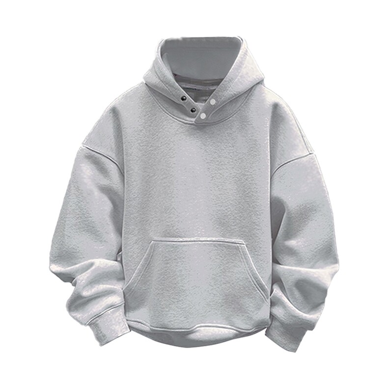 抖音得物品质二开380克全棉秋冬美式宽松两粒扣连帽卫衣CM22,男装卫衣,电商A486