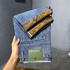 抖音直播夏季牛仔短裤男刺绣弹力YKK拉链休闲五分裤DK1334-P60，男装牛仔裤，星座1207-1