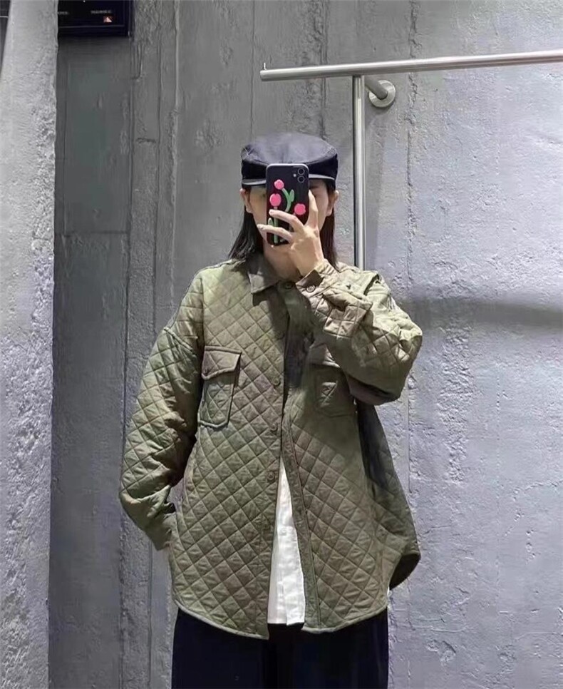 菱形格衣，女装棉衣/棉服，依多坊