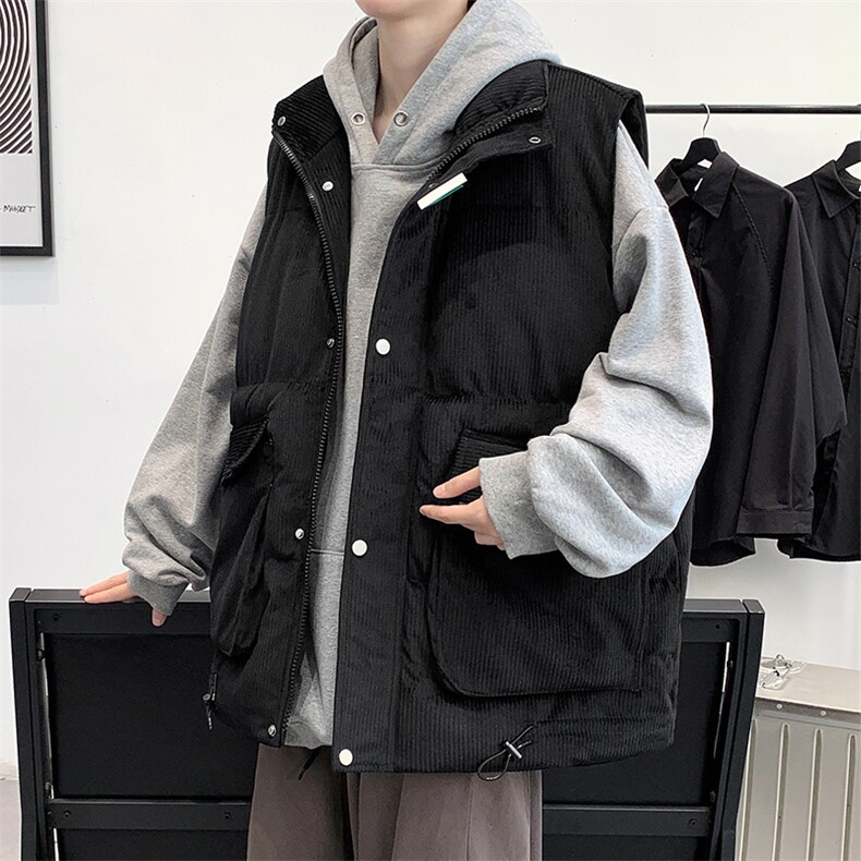 冬款加棉加厚背心棉服港风潮牌立领马甲外套男士8156-P95控价118,男装背心/马甲,电商A441-1