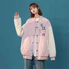 中性风春秋季情侣棒球服男女休闲夹克女时尚外套男BQF268-P50