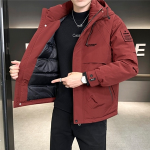 冬季新款羽绒服男装加厚高端美式工装轻薄冲锋衣外套图片