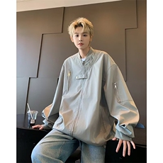 简约棒球服外套男款春秋日系复古百搭宽松飞行员夹克JK679/P65，男装夹克，星座506