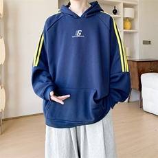 华棉春秋内景港风复古宽松连帽卫衣男潮流休闲WY00677/P45加绒P50，男装卫衣，电商B316