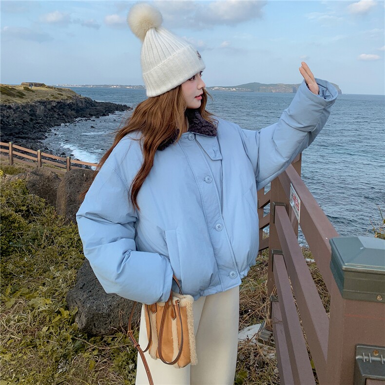 2025冬季新款工装羊羔毛领羽绒服外套90绒2C375-2524-P305-K488,女装羽绒服,2C375