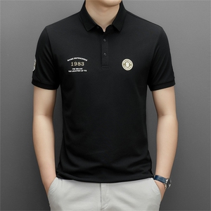 夏季短袖POLO衫中青年男装时尚百搭商务休闲翻领t恤QS3035-P70图片