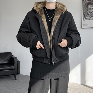 8XL-M 复古双面加厚毛绒皮草短款工装派克服外套MY1707P158控188图片
