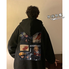 HDT1497-TP55控价78冬季新款重磅加绒男生美式ins潮流印花卫衣，男装卫衣，电商A102-1