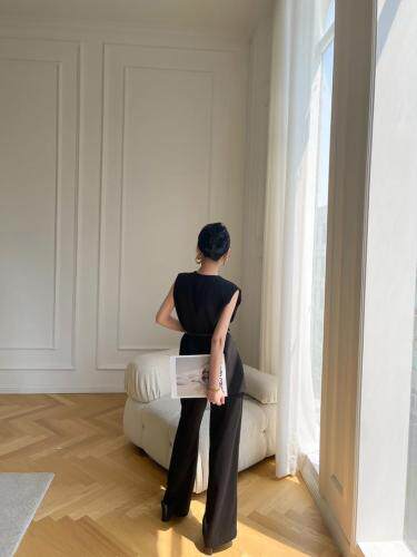 【新款】无袖简洁西装套装配腰带，女装西装，LION&CAT(2F)