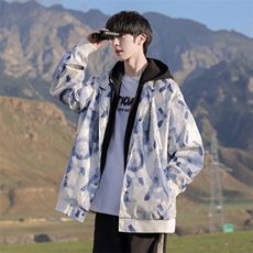 G0131-P85秋季新款日系cityboy连帽假两件夹克外套，男装夹克，星座109