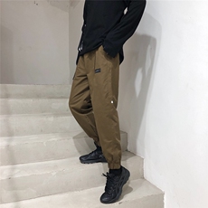 港风简约百搭休闲裤男束脚工装九分裤XK01/P45，男装休闲裤，电商D202