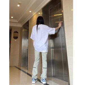 B221 美式ins高街小众刺绣字母修身小脚牛仔裤 LK23036-P60 控78图片