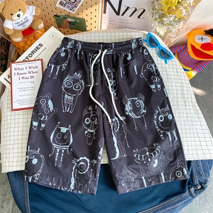 2023 夏季新款 港风摆拍大码休闲短裤五分裤M-5X HK21206-P25图片