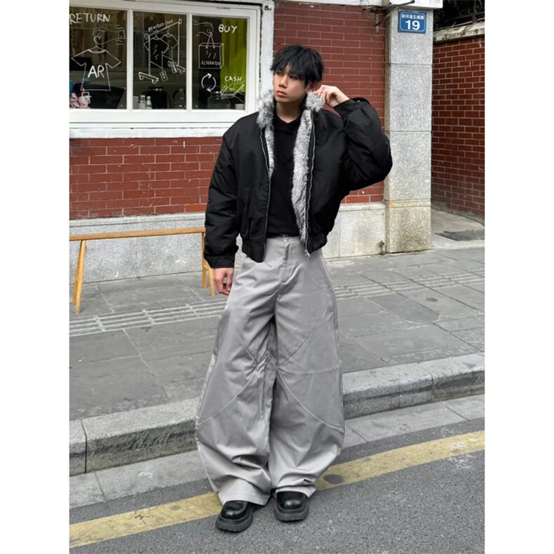 羊羔绒毛棉袄男士冬季2025新款加厚加绒连帽棉衣冬装情侣棉服外套,男装棉衣,四季星座505