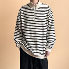 全棉现货潮牌宽松休闲条纹卫衣男上衣A351-AW2510-P75，男装卫衣，电商A351