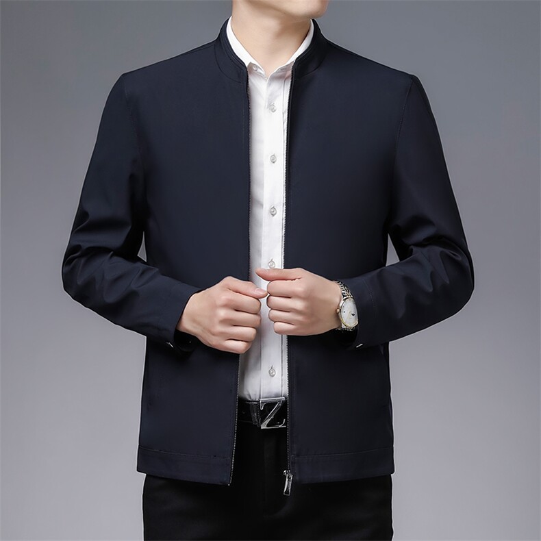 X2118钱塘2020-2中年男士商务休闲简约百搭春秋款夹克外套P125图片