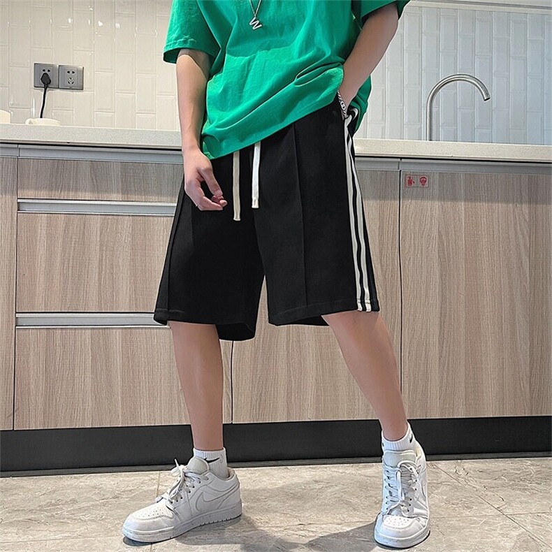 K7010-特P35休闲时尚侧边条纹短裤男夏季薄款宽松直筒休闲短裤,男装休闲裤,电商D310B