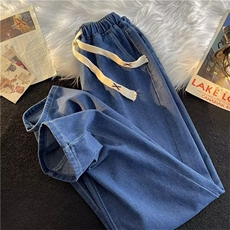 美式牛仔裤男女新款潮牌春季直筒宽松情侣休闲阔腿裤子N5820-P30，男装牛仔裤，星座1008