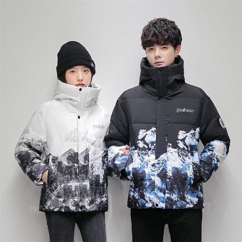 大货秋冬渐变白鸭绒标羽绒服男女户外加厚保暖外套男装126P80，男装羽绒服，星座1602B（原101B-1）