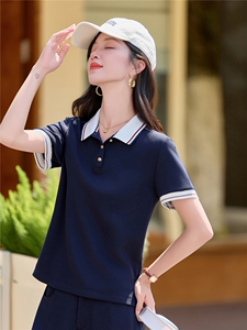 2026夏新款时尚休闲polo衫短袖阔腿裤套装女小个子减龄显瘦两件套图片