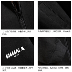 KS21001-P38加绒款-P43连帽开衫卫衣男运动外套大码班服砖墙，男装卫衣，电商A040A