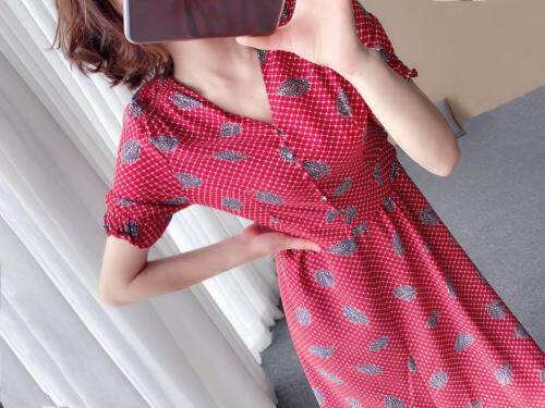 【夏季新品】真丝双绉连衣裙推荐，女装连衣裙，七七迷兰