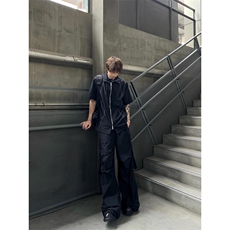 痞帅炸街外搭短袖外套男夏季潮ins百搭拉链夹克C140，男装夹克，星座1116A（原606A-3）