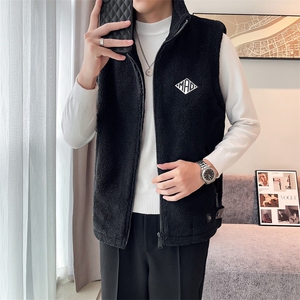 2024冬季加厚羊羔毛立领棉马甲背心外套男M505-p110控165图片