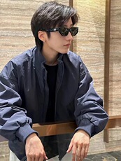 现货26春装美拉德立领飞行夹克纯色复古廓形高街棒球服外套，男装夹克，电商A486-1