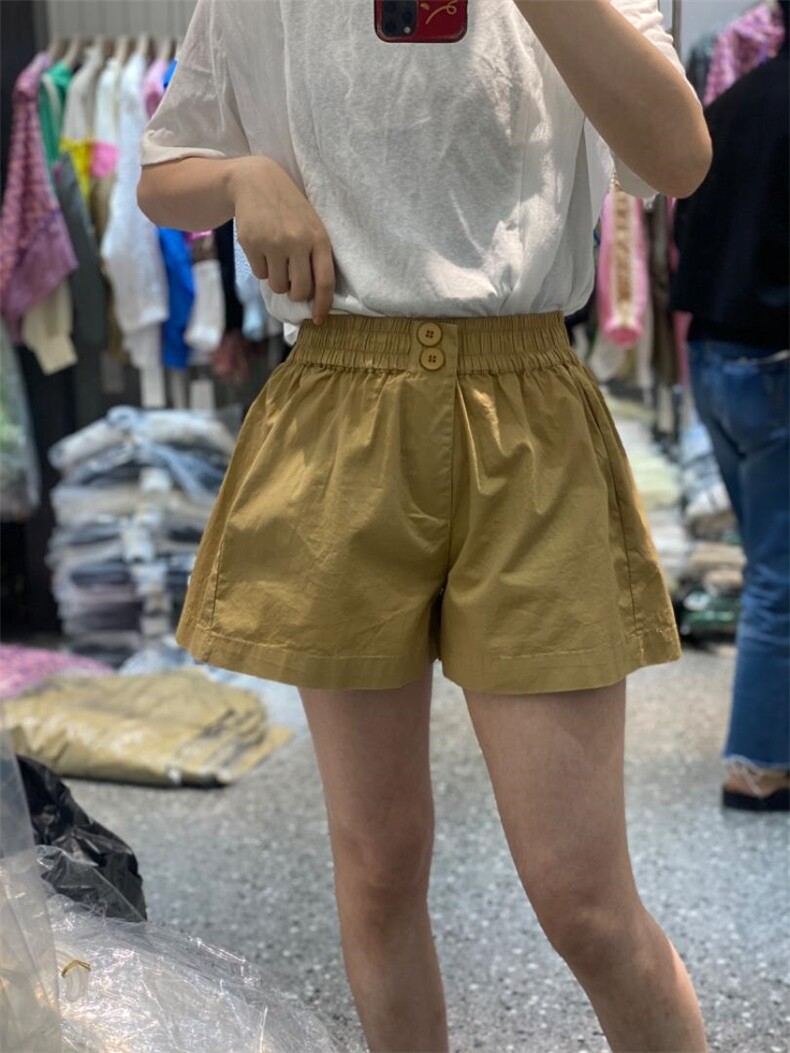 夏季新款洋气韩味纯色短裤,女装其它,L·H·X