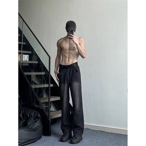 秋冬季美式高街牛仔裤男 百搭休闲裤G1233/P4568图片