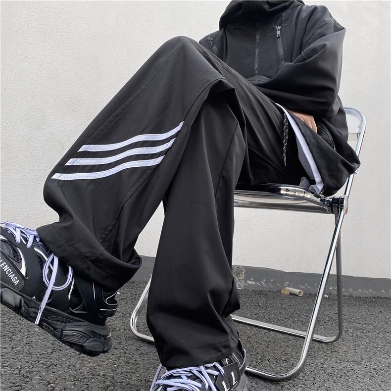 潮流机能风三条杠设计百搭宽松防水冲锋裤B315-K23515-p45控58,男装休闲裤,电商B315