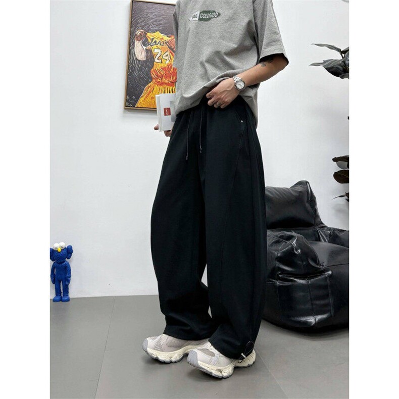 25夏季新款宽松弯刀阔腿拖地裤抽绳休闲裤卫裤K3222-P48【特价】,男装休闲裤,电商A009A（原A058A）