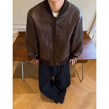 抖音得物高品质美式高街复古老钱风PU皮夹克外套男女短款机车皮衣，男装夹克，电商A486