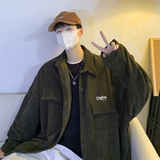 灯芯绒衬衫男长袖春款韩版高级感休闲外套百搭帅气衬衣9025/P45，男装衬衫，星座206（原A221）