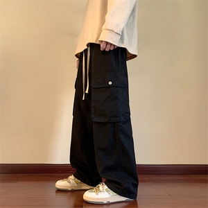 秋季3新款多口袋工装裤高街百搭直筒休闲裤子XZ211-1-K2201-P60