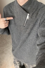 重磅斜拉链卫衣男宽松型休闲加绒加厚上衣TDR299JR-特价P27，男装T恤，电商A007