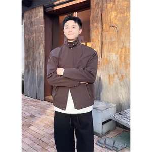 现货~自制 撞色格子翻领工装外套哈灵顿夹克 JK991 P78图片