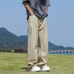 夏季日系宽松直筒工装裤简约复古户外垂感休闲裤现货 K7913-P46图片