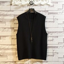 白墙日系简约圆领毛衣马甲男秋季百搭针织背心A090-MJ23P40限58，男装背心/马甲，电商A089-1