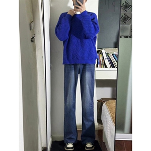 B221美式ins高街暗黑光版修身微喇牛仔裤LK23137-P55控78