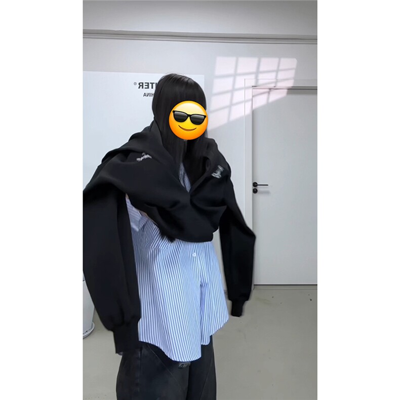 视频截图慎用!图片只做展示大货已到美式大V领连帽卫衣WY78069P68图片